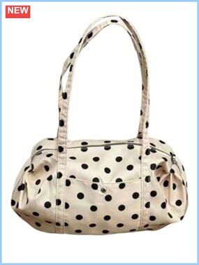 Polka Dots Double Handle Large Capacity Tote Bag Y2K Underarm Handbag